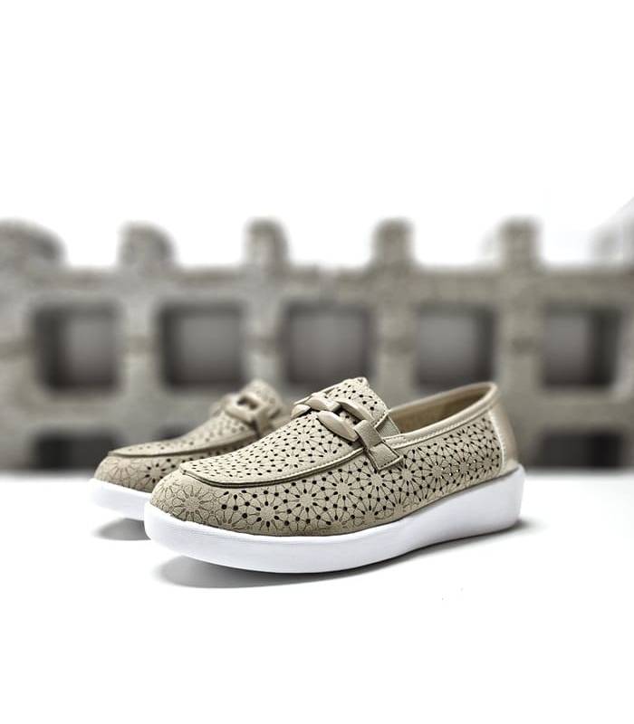 Mocasines mujer ligeros Doctor Cutillas beige
