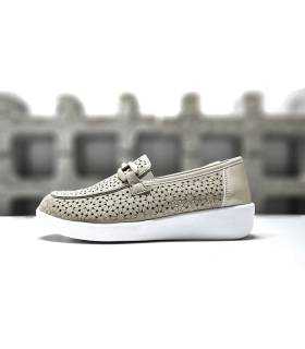 Vista lateral mocasines mujer Doctor Cutillas verano