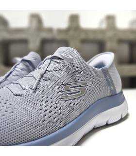 Detalle tejido knit Skechers Summits New Daily azul