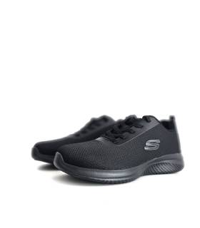 Skechers Work antideslizantes Daxtin negras vista frontal calzado laboral para hosteleria