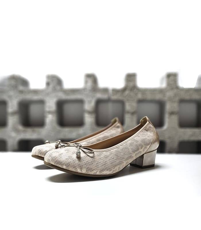Doctor Cutillas zapatos salón tacón bajo mujer vista lateral