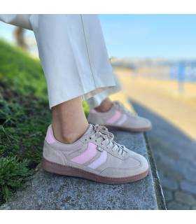 Zapatillas deportivas mujer XTI beige verano puestas