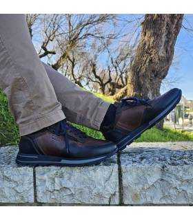 Zapatos deportivos hombre Zen de Piel e impermeables puestos
