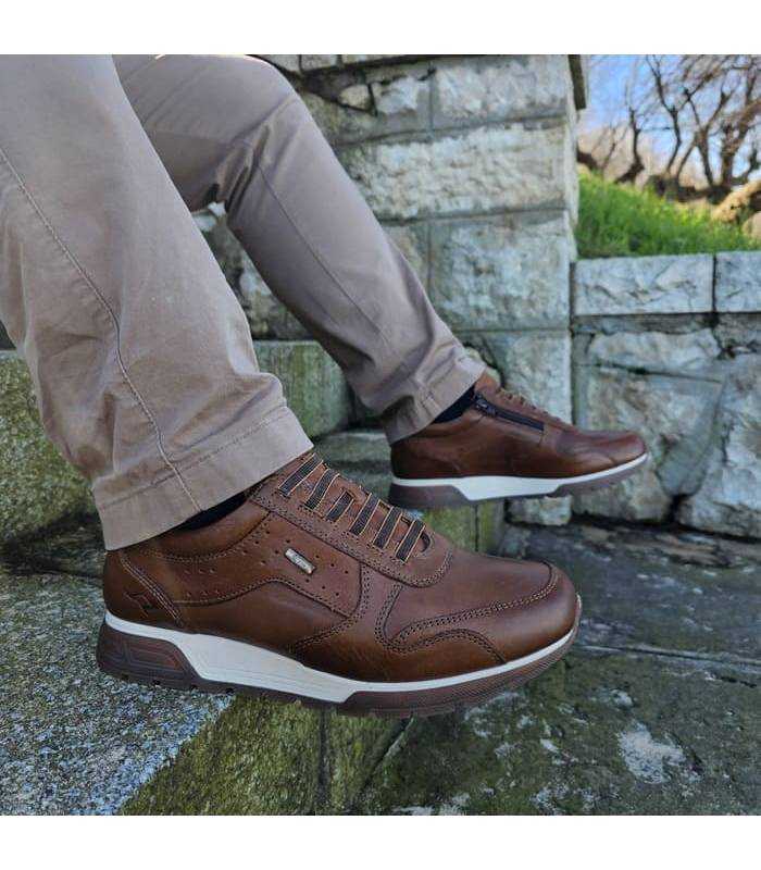 Zapatos hombre impermeables Kangaroos marrón claro para invierno puestos