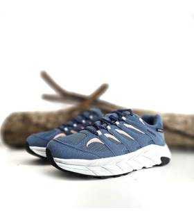 perfil completo zapatillas senderismo mujer Paredes azul