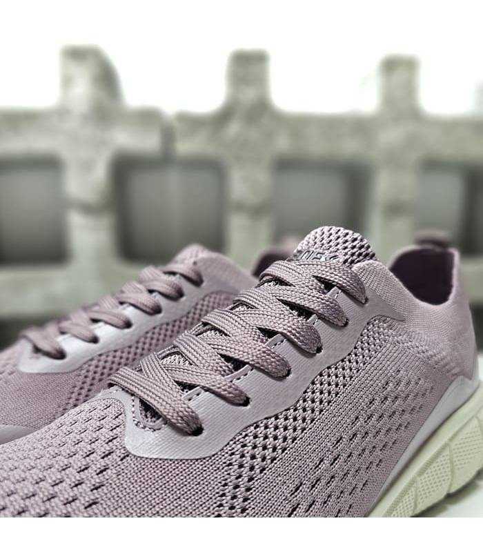 detalle tejido transpirable zapatillas mujer rosas
