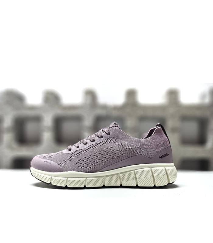 perfil lateral zapatillas deportivas mujer rosa palo