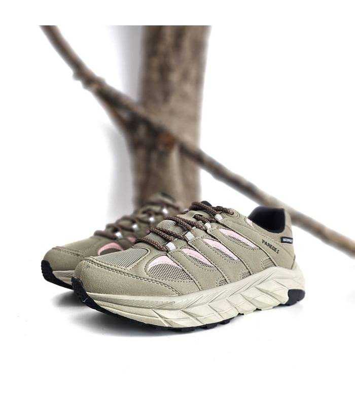 perfil completo zapatillas senderismo mujer Paredes beige