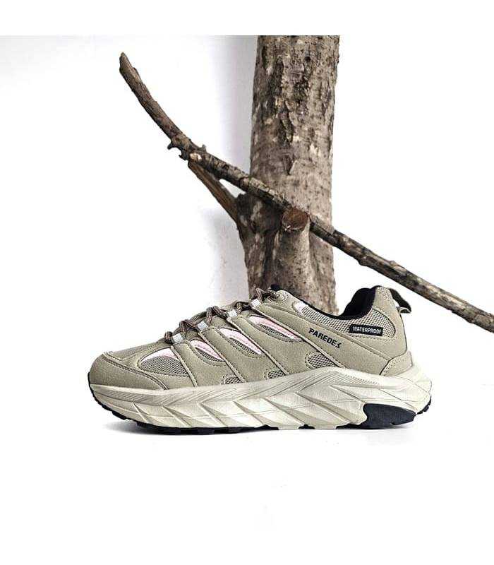 zapatillas trekking mujer Paredes Ribadavia beige waterproof lateral