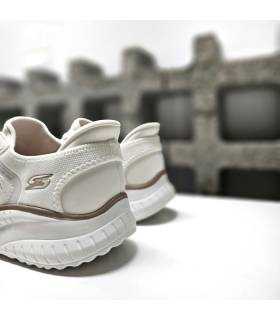 talón Heel Pillow Skechers de zapatillas blancas