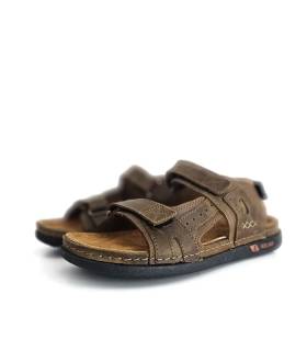 sandalias hombre Luisetti piel marrón
