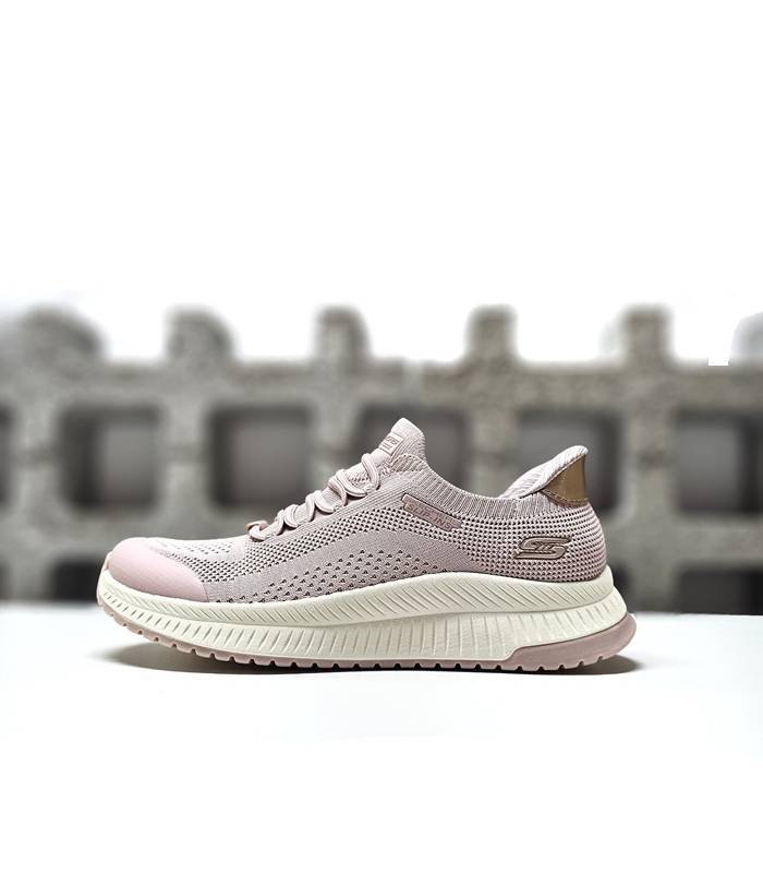 perfil lateral zapatillas rosas silp-ins de Skechers en rebajas