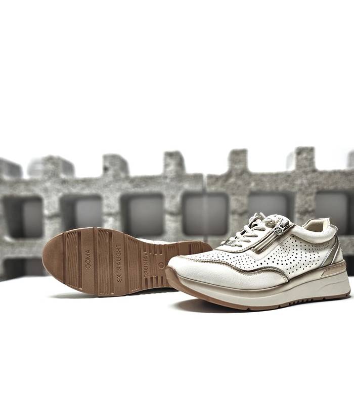 suela goma extra ligera de los zapatos beige de Treintas