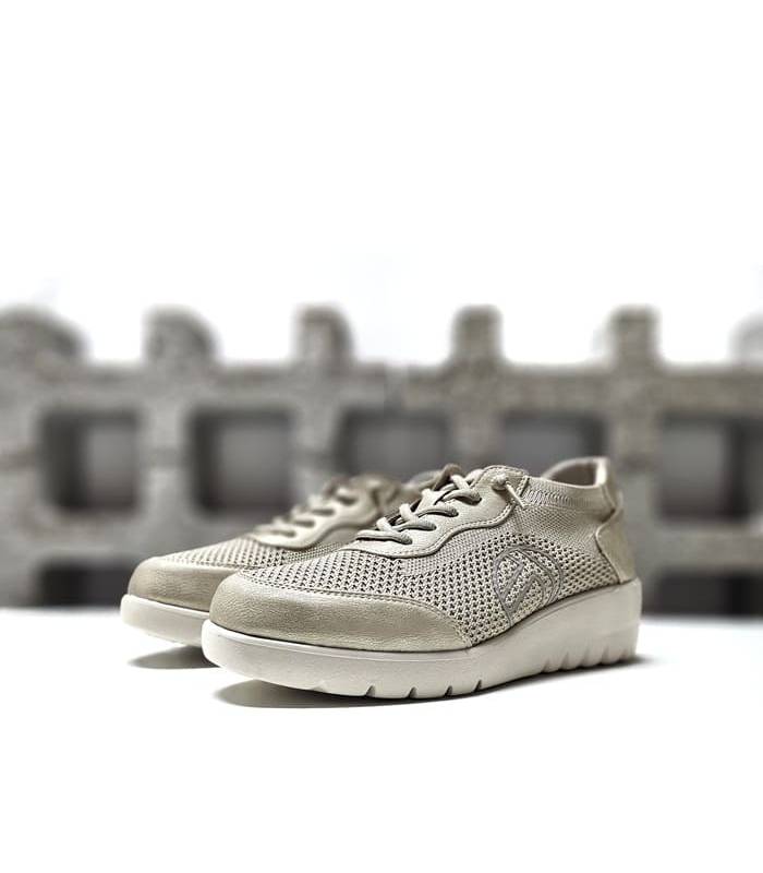 zapatillas mujer beige cuña confort Treinta’s