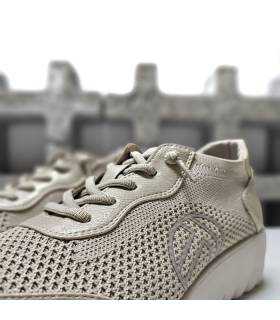 detalle cordones elásticos Treinta’s beige