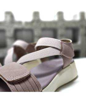 sandalias rosas mujer velcro cómodas Mysoft