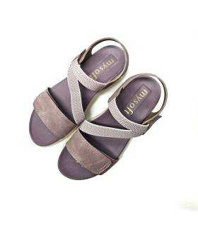sandalias mujer plantilla gel Mysoft rosas