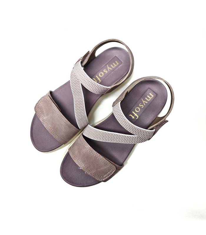 sandalias mujer plantilla gel Mysoft rosas