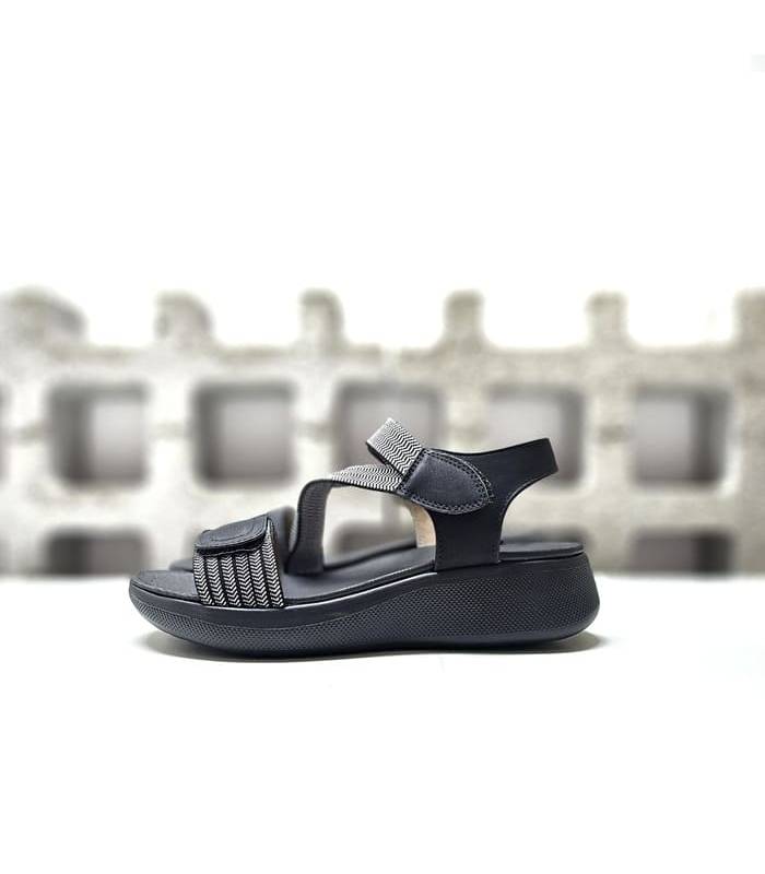 sandalias Mysoft negras cómodas
