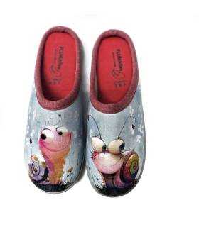 zapatillas casa mujer Plumaflex caracoles
