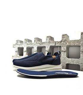 mocasines hombre plantilla extraíble azules