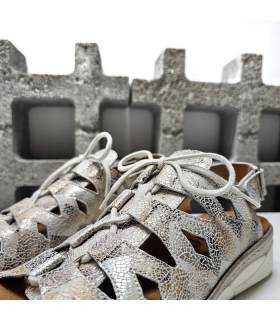 sandalias tonos beige mujer Comfort Class cordones empeine