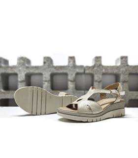 sandalias doradas mujer plantilla gel DChicas