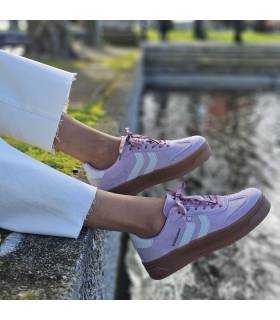 zapatillas casual mujer rosa Xti puestas