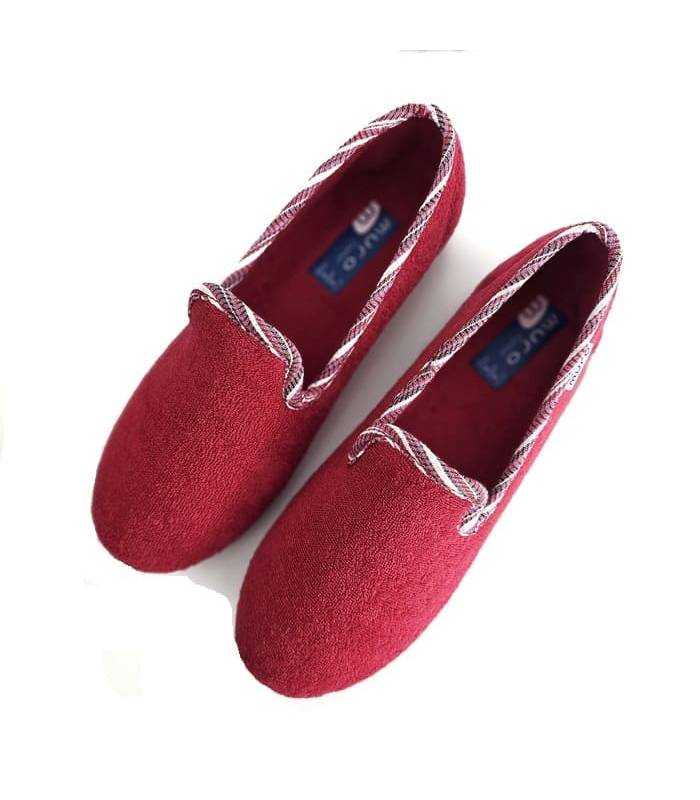 Zapatillas casa mujer textil rizo de Garrido Muro vista desde arriba