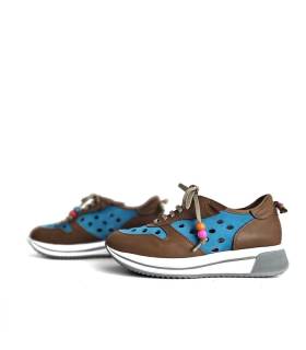 zapatos Nival mujer verano marron turquesa