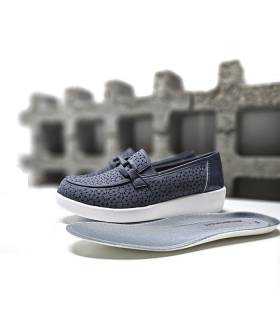 Plantilla extraíble mocasines azules mujer Doctor Cutillas