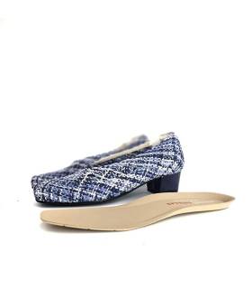 zapatos mujer plantilla extraíble azul