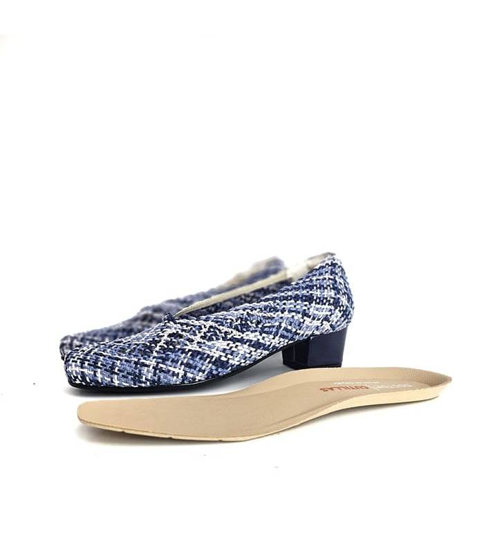 zapatos mujer plantilla extraíble azul
