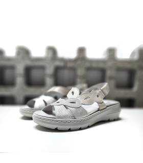 sandalias mujer cómodas cuña Suave Mit blanco