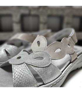 sandalias piel blanca mujer Suave Mit confort