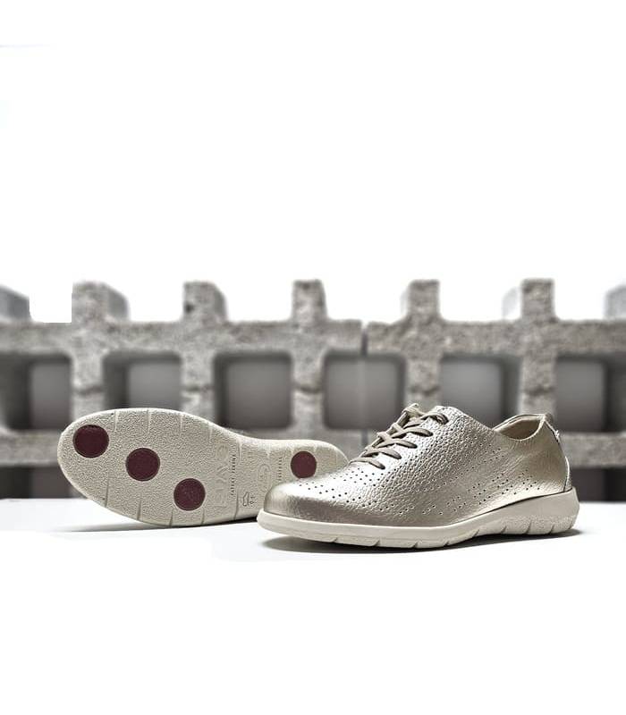 zapatos piel dorados mujer suela