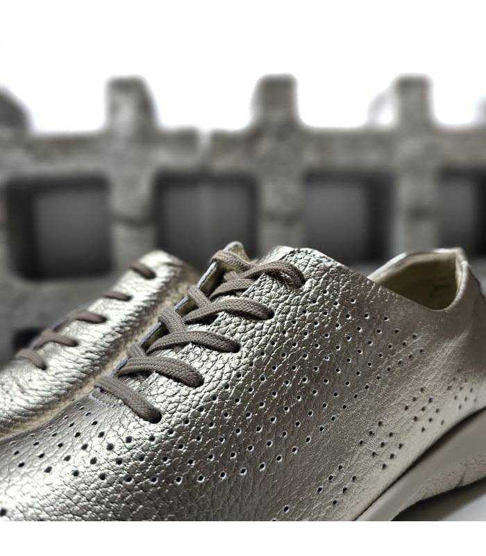 zapatos cordones cómodos mujer detalle piel