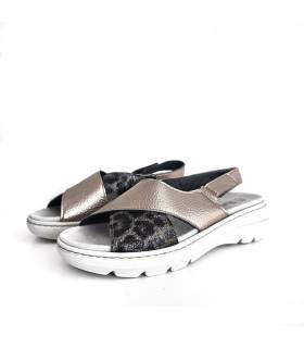 sandalias cuña animal print Suave Leyland lateral