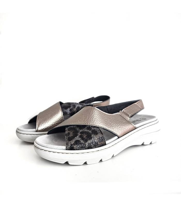 sandalias cuña animal print Suave Leyland lateral