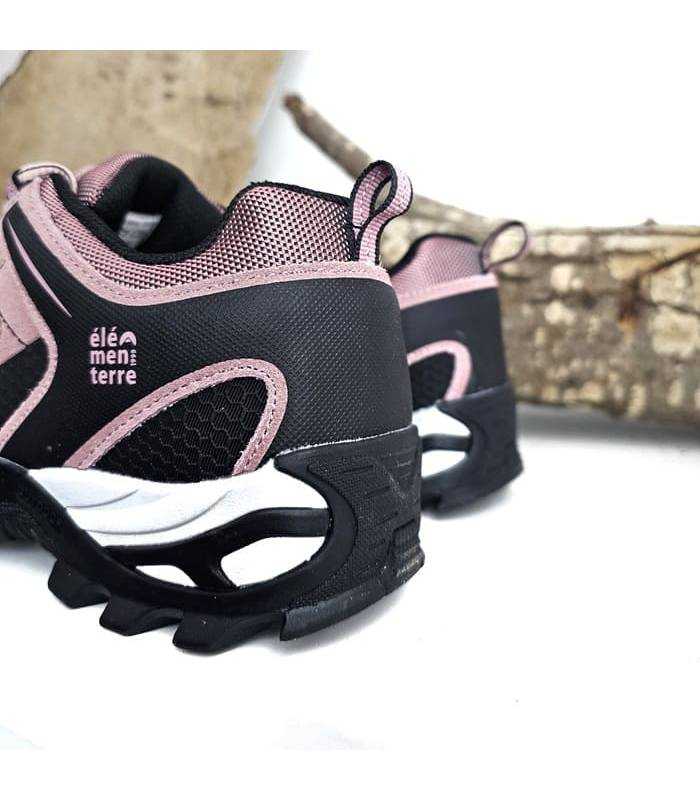 Detalle talón reforzado zapatillas senderismo impermeables mujer Élémenterre Sonora