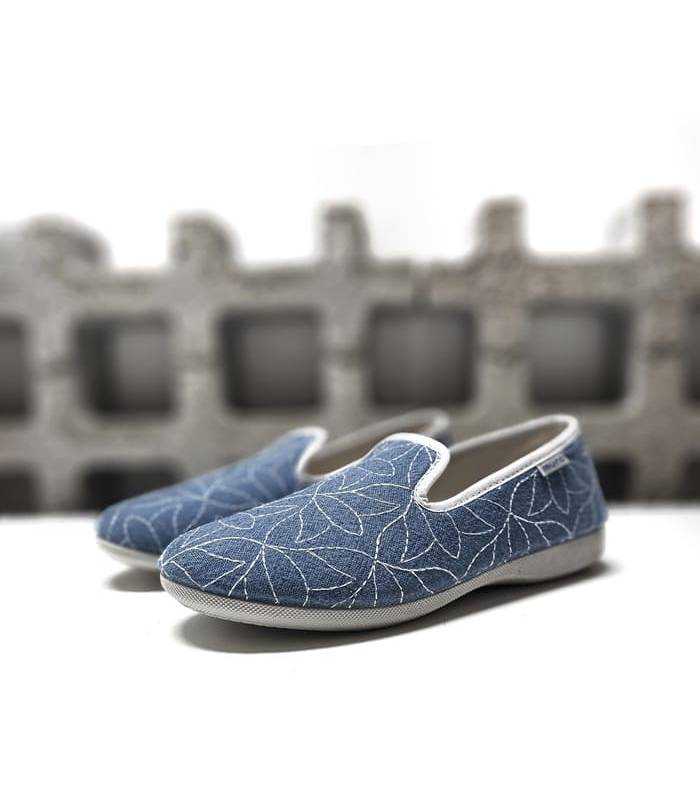 zapatillas casa verano mujer azules Garrido Muro