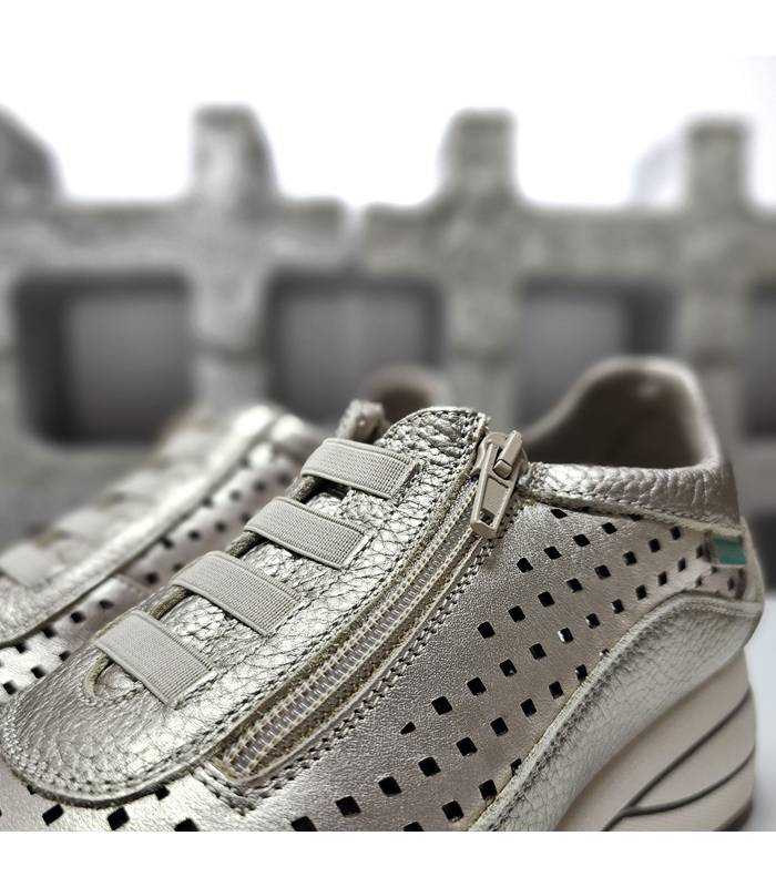 detalle cremallera lateral zapatos verano mujer piel transpirables