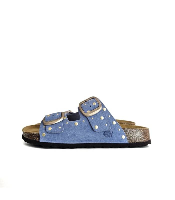 perfil sandalias bio azules