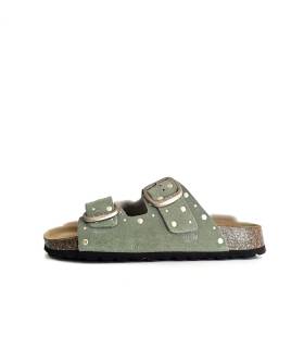 perfil sandalias bio mujer verde