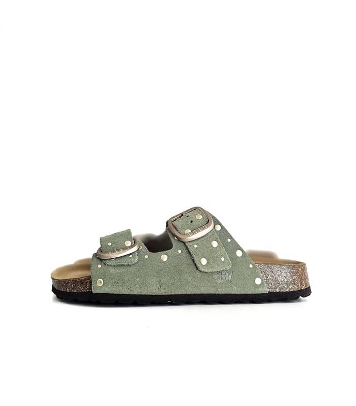 perfil sandalias bio mujer verde