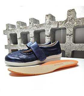 merceditas mujer plantilla extraíble azul marino Doctor Cutillas