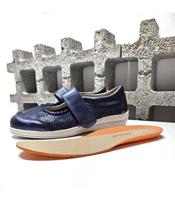 merceditas mujer plantilla extraíble azul marino Doctor Cutillas