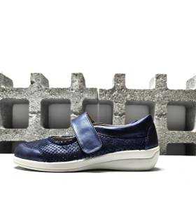 zapatos merceditas cómodas azul marino ancho especial Doctor Cutillas