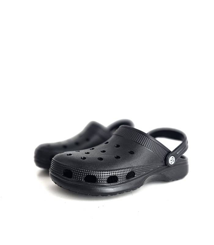 zuecos cómodos hombre verano Kelara negros vista lateral