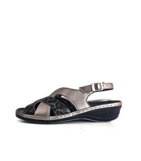 sandalias piel fabricación España plomo modernas